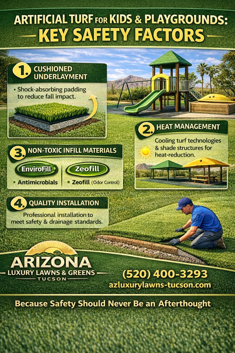 Artificial turf safety for playgrounds