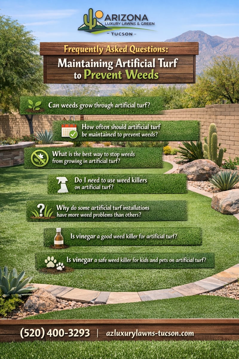 FAQs Maintaining artificial turf in Tucson