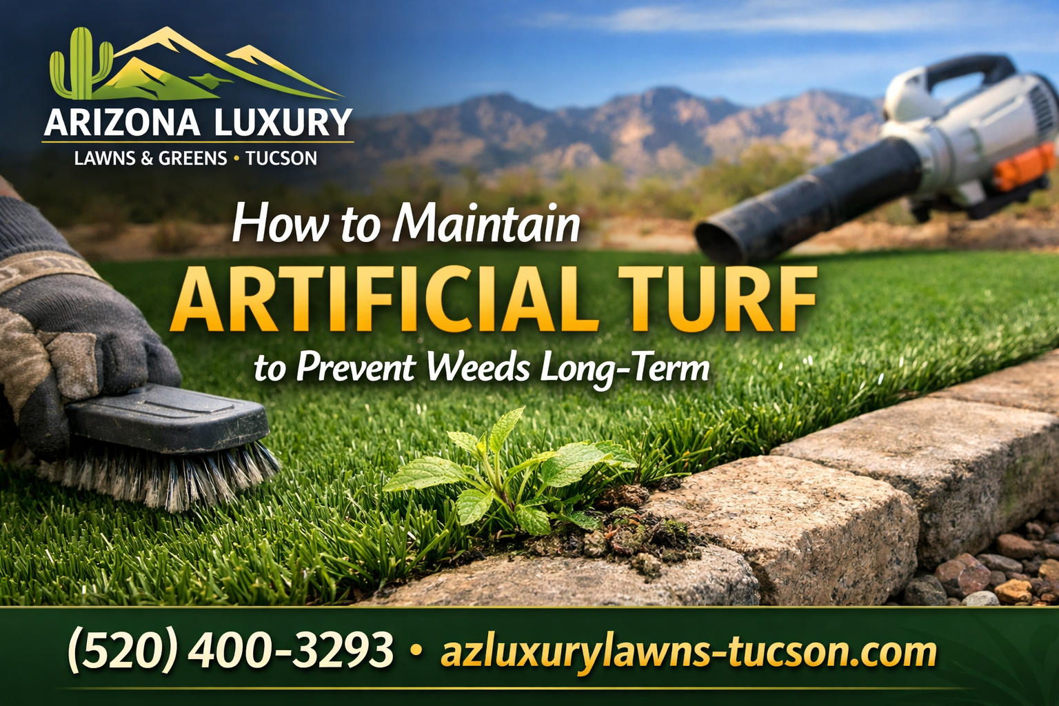 Maintaining artificial turf in Tucson