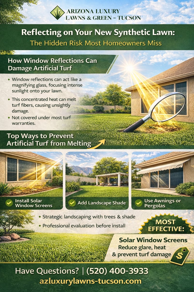 Preventing turf damage from reflections
