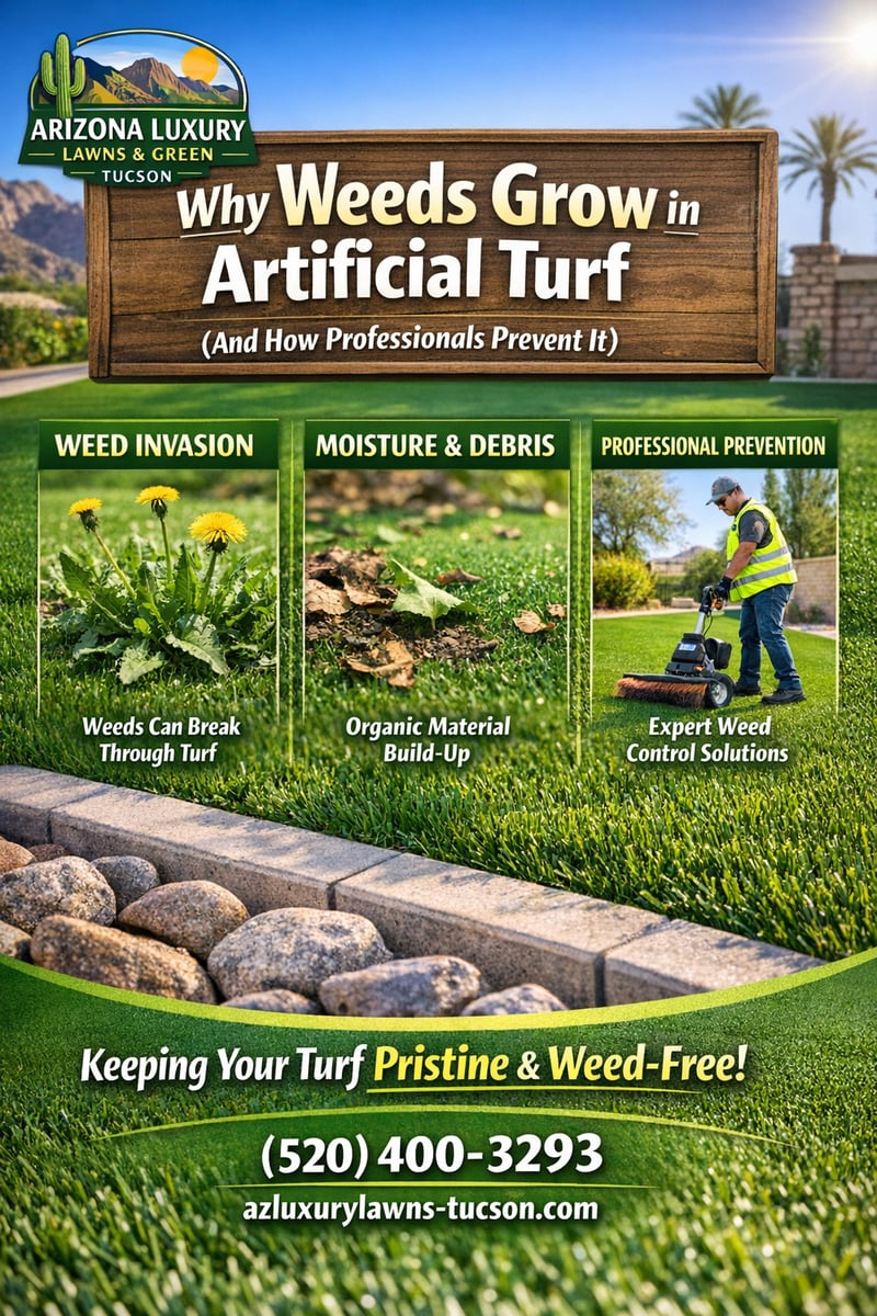Weed control for artificial turf in Tucson
