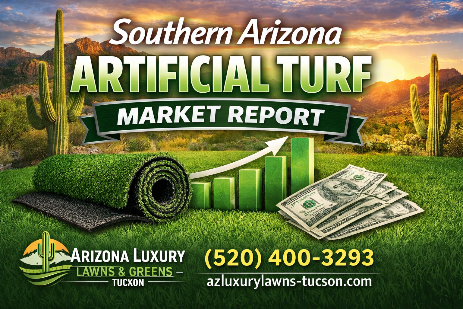 Southern Arizona artificial turf market report showing turf trends and landscape insights by Arizona Luxury Lawns & Greens – Tucson