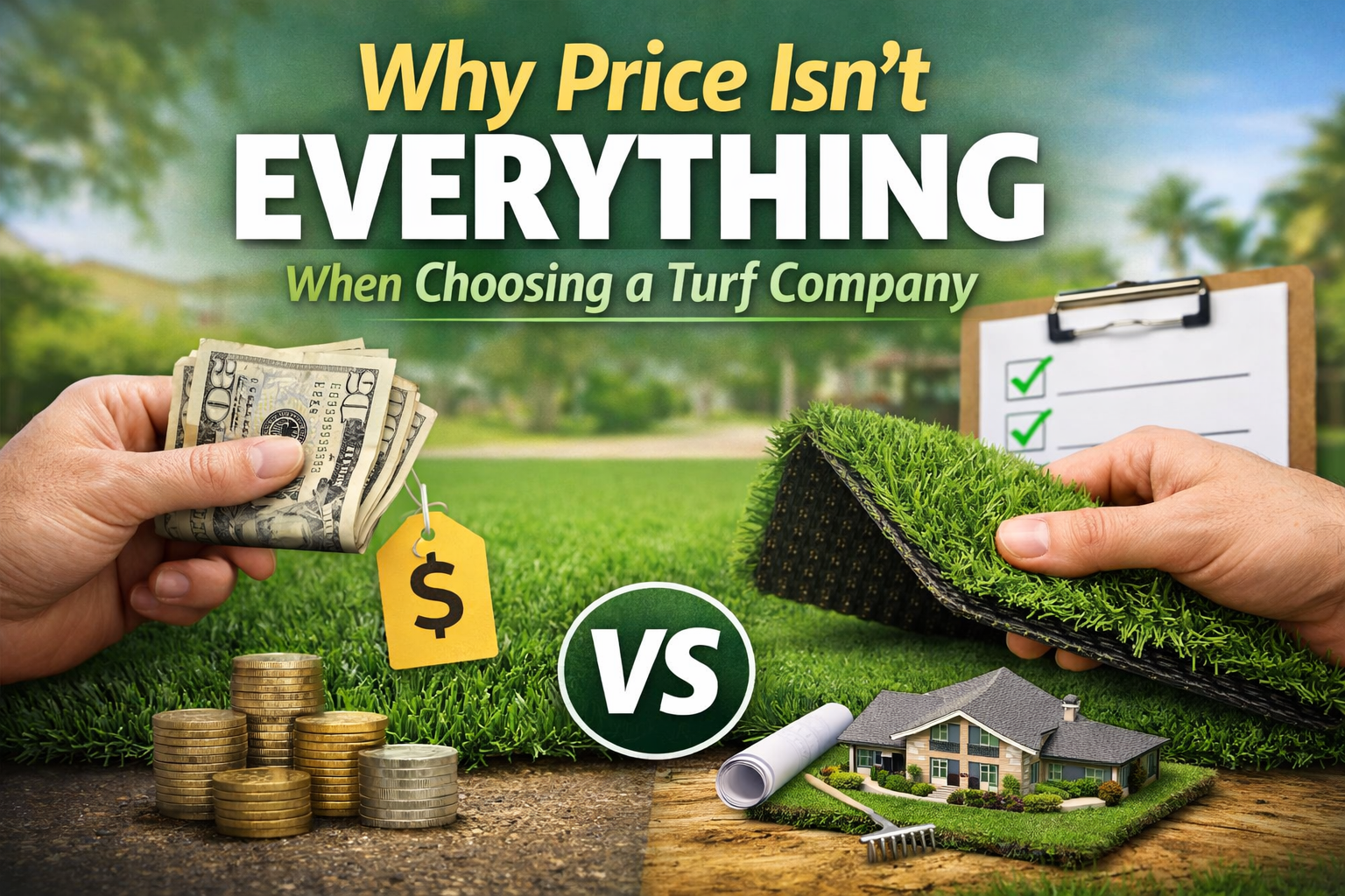 Why homeowners in Southern Arizona shouldn’t choose an artificial turf company based on price alone.